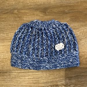 Handmade messy bun hat